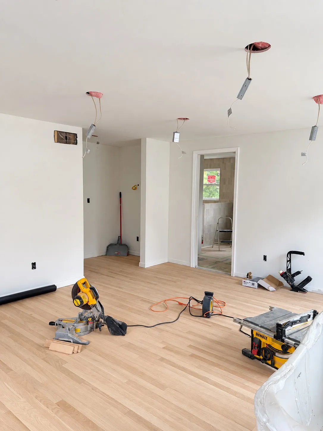 The new primary bedroom with drywall up
